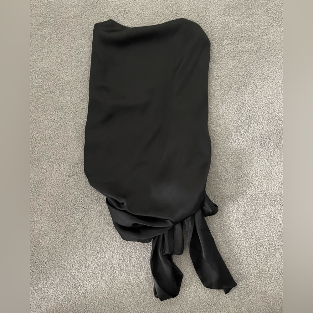 Zara Open-Back Satin Effect Top.